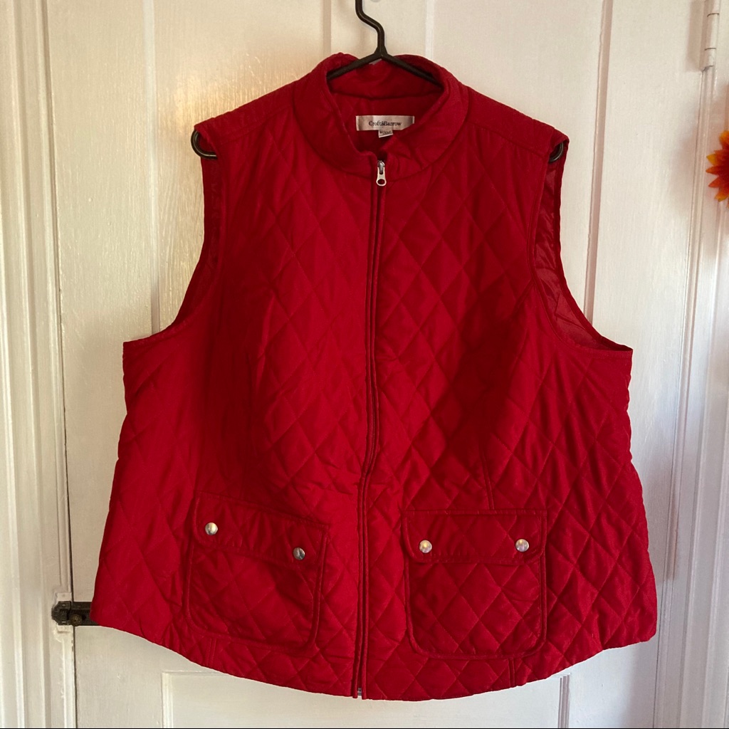 Quilted Red Vest